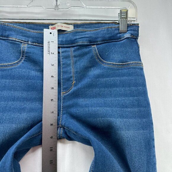 Levis Jeans Youth Girls Sz 14 Pull On Jegging Mid-rise Stretch Medium Wash Blue - Picture 6 of 11